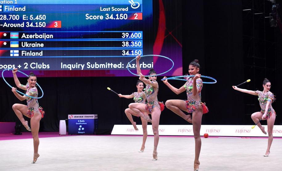 Equipe da Seleção brasileira no Mundial de Ginástica Rítmica