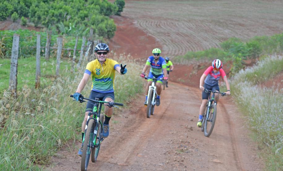 imagens da ciclorrota das laranjeiras no município de laranjeiras do sul