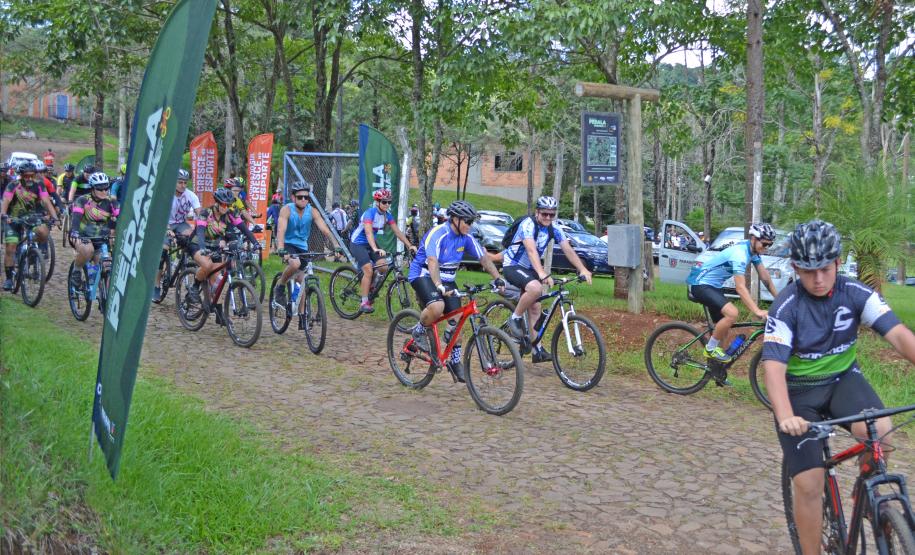 imagens da ciclorrota das laranjeiras no município de laranjeiras do sul