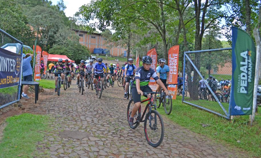 imagens da ciclorrota das laranjeiras no município de laranjeiras do sul