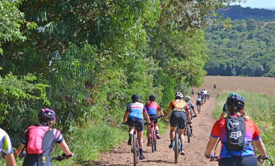 imagens da ciclorrota das laranjeiras no município de laranjeiras do sul