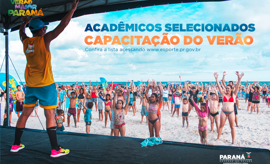 Acadêmicos selecionados - Capacitação Verão Maior Paraná