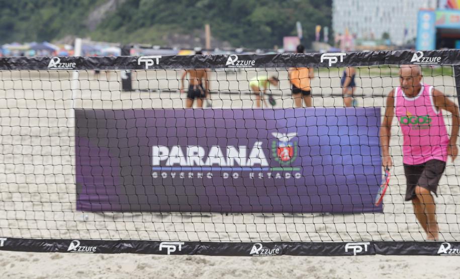 Matinhos, 11 de fevereiro de 2023 - Neste sábado a Arena Verão Maior em Caiobá recebeu o Torneio de Beach Tennis. Fotos: Roberto Dziura Jr/AEN