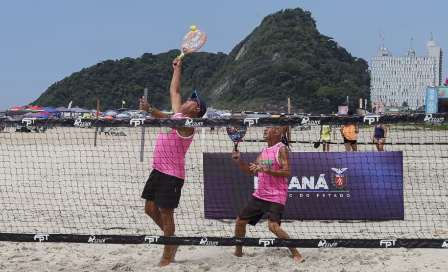 Matinhos, 11 de fevereiro de 2023 - Neste sábado a Arena Verão Maior em Caiobá recebeu o Torneio de Beach Tennis. Fotos: Roberto Dziura Jr/AEN