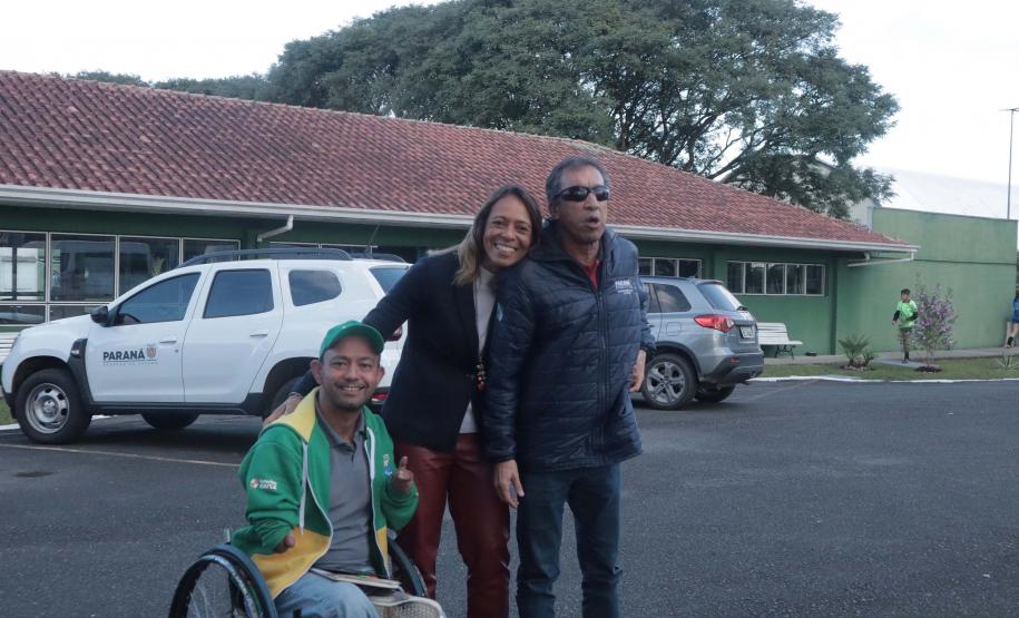 Filha de Pelé visita complexo esportivo do Governo do Estado, em Curitiba