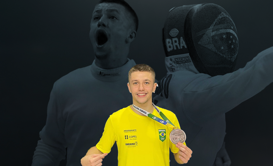 Fabrizio Lazzarotto, 24 anos, bicampeão brasileiro na categoria espada, é apoiado pelos programas Geração Olímpica e Paralímpica e Proesporte.