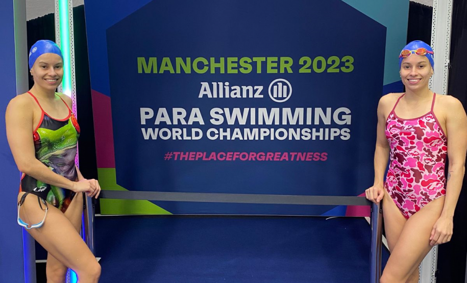 Gêmeas da natação paranaense: Débora e Beatriz Carneiro fazem dobradinha em Mundial Paralímpico