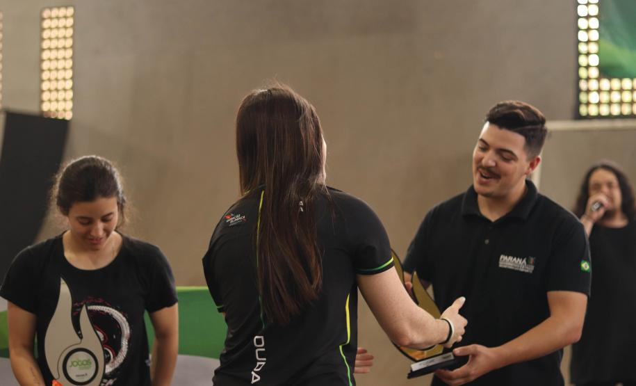 Eduarda Bordignon, três vezes bolsista do programa Geração Olímpica e Paralímpica, do Governo do Estado, é uma das promessas para integrar a Seleção Brasileira da modalidade nos Jogos de Paris 2024.