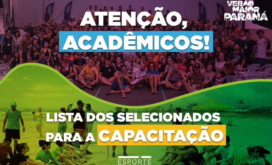 260 estudantes de educação física, enfermagem e comunicação social estarão participando do processo na sede da Associação Banestado, em Praia de Leste.