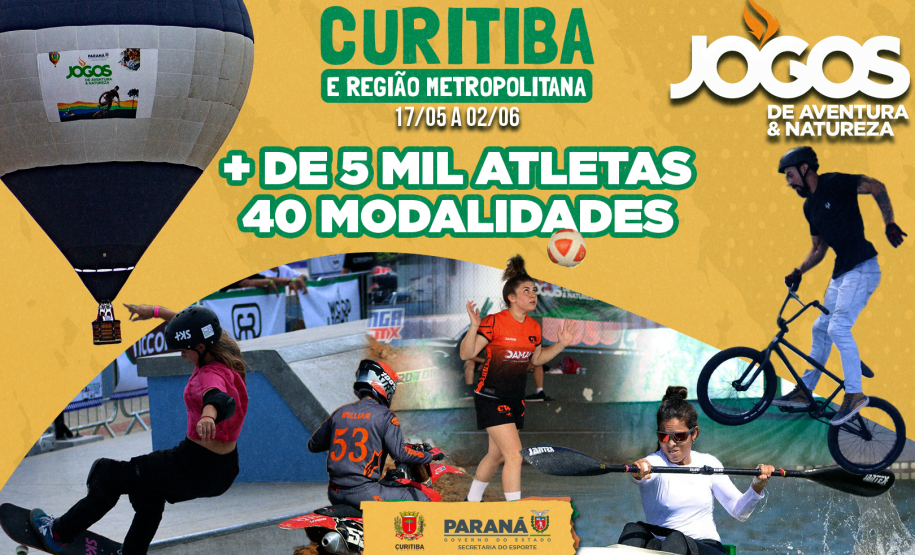 Jogos de Aventura e Natureza chegam a Curitiba e RMC com 40 modalidades esportivas