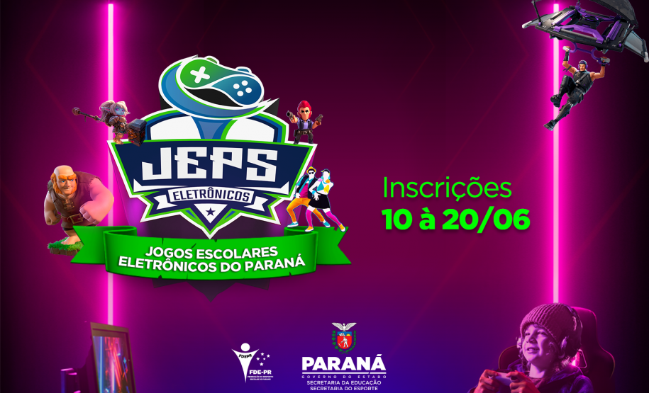 Estão abertas as inscrições para os Jogos Escolares Eletrônicos de 2024