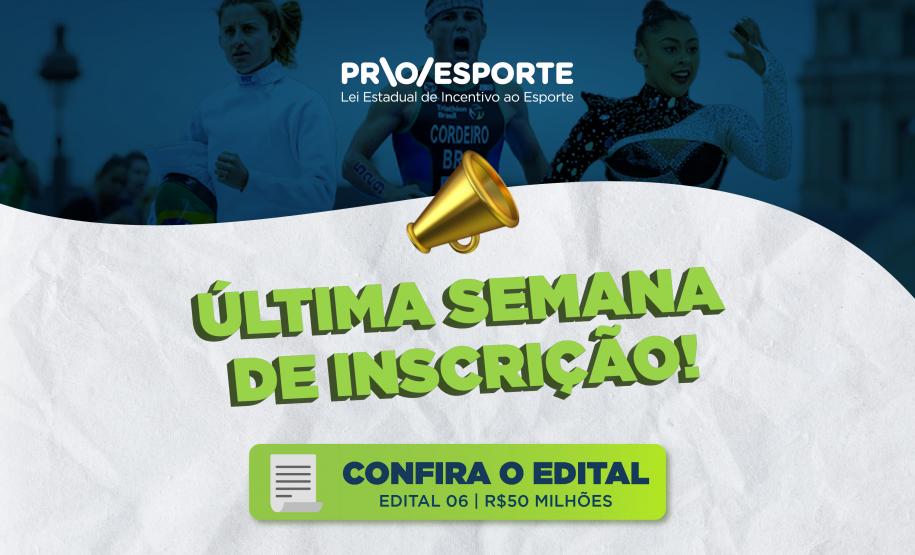 Últimos dias para inscrição do Proesporte