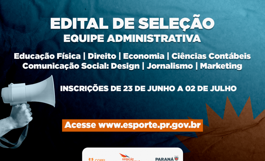 Estágio: Esporte abre inscrições para equipe administrativa do Geração Olímpica e Paralímpica