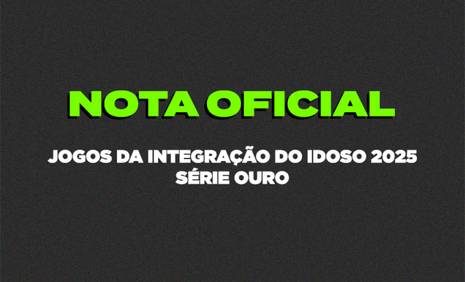 Jogos da Integração do Idoso são remarcados para 2026