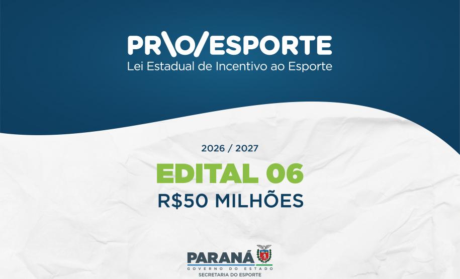 O Governo do Estado divulgou a  lista dos 263 projetos selecionados pelo Edital nº 06 do Programa Proesporte