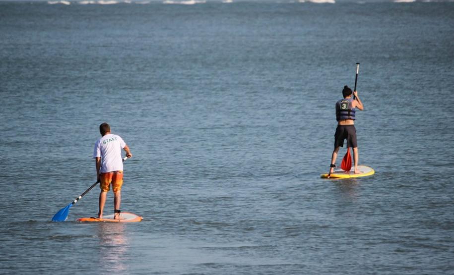 Clínica de canoa havaiana e stand up paddle